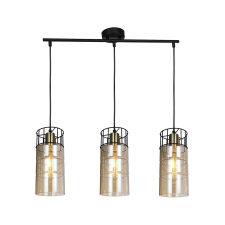 KLAUSEN Ideal SP3 fekete-sárgaréz függesztett lámpa (KL113010) E27 3 izzós IP20 világítás