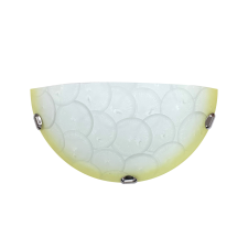 KLAUSEN Lana D300/2 fehér-sárga fali lámpa (KL101026) E27 1 izzós IP20 világítás