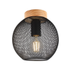 KLAUSEN Matroz PL1 fekete-natúr mennyezeti lámpa (KL100015) E27 1 izzós IP20