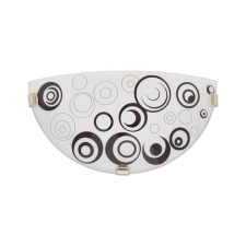 KLAUSEN Raissa D300/2 fehér-fekete fali lámpa (KL8062) E27 1 izzós IP20 világítás