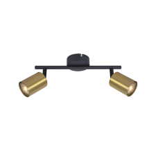 KLAUSEN Spike 2 fekete-arany mennyezeti spotlámpa (KL162014) GU10 2 izzós IP20 világítás