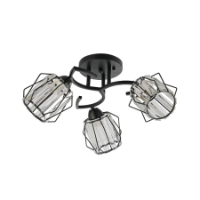 KLAUSEN Spin PL3 fekete mennyezeti lámpa (KL100088) E27 3 izzós IP20 világítás