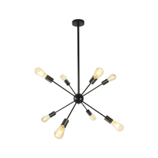 KLAUSEN Strict 8 fekete függesztett lámpa (KL106006) E27 8 izzós IP20 világítás