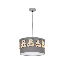 KLAUSEN Tedd SP1 szürke-natúr gyerek függesztett lámpa (KL111116) E27 1 izzós IP20 világítás