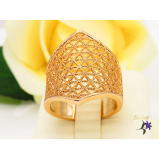  Klementin antiallergén hosszú fazonú háló mintázatú gyűrű-18K gyűrű