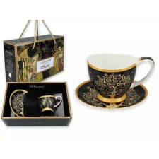 Klimt porcelán espresso kávéscsésze aljjal 100 ml - díszdobozban - CARMANI Életfa bögrék, csészék