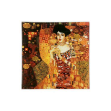 Klimt üvegtányér - 13x13 cm - Adele Bloch tányér és evőeszköz