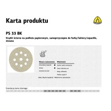 Klingspor Ps33bk Csiszolótárcsa Bore 38 225 gr.180 50 db (293647) barkácsgép tartozék