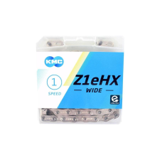 KMC Z1eHX wide kerékpár lánc, 1s (1/8 col), 112 szem, ezüst színű kerékpár hajtómű