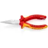 Knipex 25 06 160 T Fél-kerek csőrű fogó vágóéllel 160 x 57 x 26 mm