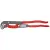 Knipex csőfogó S pofával 45° 2'' gyorsállítás, szürke porfestés, mártott nyél