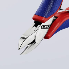 Knipex Elektronikai oldalcsípőfogó, vágási érték: lágy/közepes huzal: 1,3/1 mm, Knipex 77 22 115 (77 22 115 SB) fogó