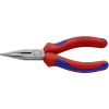 Knipex Fél-kerek csőrű fogó vágóéllel (Rádiófogó) 140 mm, hegyes, lapos pofa, Knipex 25 02 140 (25 02 140)