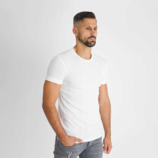 Knitted White Slim Tee - fehér póló - Méret: XXL férfi póló