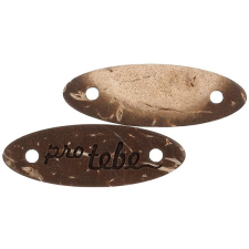 Knoflíky Žirovnice BELLATEX tapasz "neked" kókuszdió 28 × 10 mm 401162 - 2 darabos szett rövidáru