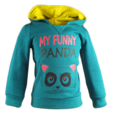 Knot So Bad pandás, kapucnis lány pulóver – 122/128