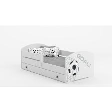 Kobi Gyermekágy 140x70 fehér, fiókos labdarúgóval gyermekágy