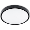 Kobi LED felületre szerelhető mennyezeti fürdőszobai lámpa 19W 4000K IP44 mozgásérzékelővel ZOE LX fekete 30cm