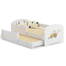 Kobi Luk Ifjúsági ágy 2 matraccal 80x160cm #fehér - Többféle matricával gyermekbútor