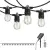 Kobi Starlight Neo napelemes kültéri LED fényfüzér, 8 világítási mód (20 db filament izzó, 10 méter, 0.42 Watt, meleg fehér)