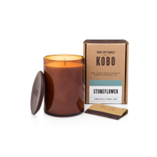 Kobo Woodblock Candle Stoneflower illatgyertya (15oz / 425g), gyertya