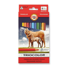 KOH-I-NOOR Színes ceruza KOH-I-NOOR 3144 Tricolor háromszögletű vastag lovak 24 db/készlet színes ceruza
