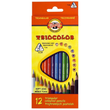 KOH-I-NOOR Triocolor háromszög alakű 12db-os vegyes színű színes ceruza színes ceruza