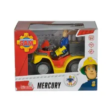 Kolibri Játék Simba Sam a tûzoltó Mercury quad figurával - 11 cm játékfigura