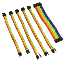 Kolink Core Adept tápkábel hosszabbító szett - Rainbow kábel és adapter