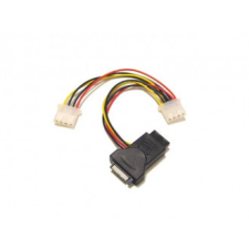Kolink SATA tápkábel átalakító Sata-&gt;3x4pin Female kábel és adapter