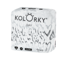 Kolorky Day öko pelenka, szívek, S (3-6kg), 25db pelenka
