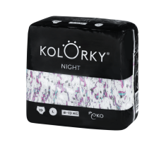 Kolorky Night öko éjszakai pelenka, L (8-13kg), 19db pelenka