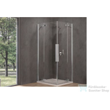 Kolpa San Polaris Fold Q 100 SBR/1 szögletes harmonika rendszerű zuhanykabin, króm 516110 kád, zuhanykabin