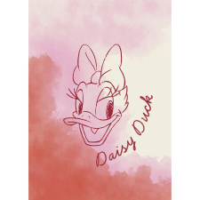 Komar Disney Daisy Duck Watercolours falikép 50 cm x 70 cm rózsaszín grafika, keretezett kép