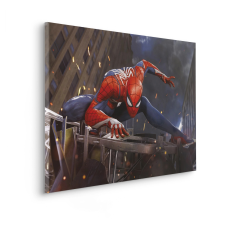Komar Marvel Spider-Man Landing feszített vászonkép szürke grafika, keretezett kép