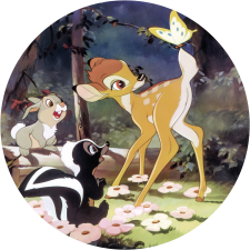 Komar nemszőtt fotótapéta Dot Bambi Butterfly öntapadó átmérő 125 cm tapéta, díszléc és más dekoráció