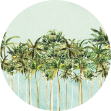 Komar nemszőtt fotótapéta Dot Coconut Trees öntapadó átmérő 125 cm tapéta, díszléc és más dekoráció