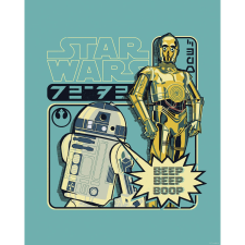 Komar Star Wars Beep Boop falikép 40 cm x 50 cm kék grafika, keretezett kép