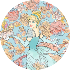 Komar vlies fotótapéta Cinderella Pastel Dreams öntapadós 125 cm tapéta, díszléc és más dekoráció