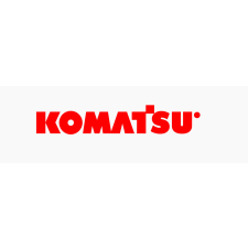 KOMATSU matrica piros 35cm x 6cm autó dekoráció