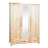 Komforttéka Amanda 3 ajtós 2 fiókos tükrös fenyő szekrény