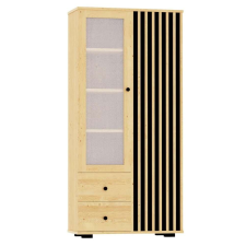 Komforttéka Panel-Lux fenyő Vitrines szekrény 2 fiókkal bútor