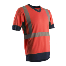  KOMO HI-VIZ PIROS RÖVID UJJÚ PÓLÓ_2XL
