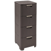  Komód Curver® STYLE, 4 fiókos, sötétbarna, 33x79x38 cm