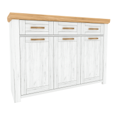  Komód G, tölgy craft arany/tölgy craft fehér, SUDBURY bútor