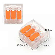  Kompakt 3 csatlakozós vezeték összekötő, max. 32A (kompatibilis Wago 211 413-vel) kisháztartási gépek kiegészítői