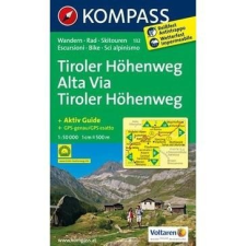 Kompass 132. Tiroler Höhenweg, D/I turista térkép Kompass térkép