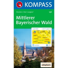 Kompass 196. Bayerischer Wald, Mittlerer turista térkép Kompass térkép