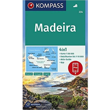 Kompass 234. Madeira turista térkép Kompass 1:50 000 Madeira térkép térkép