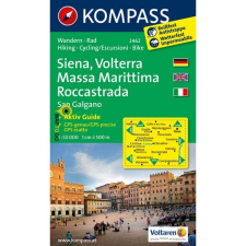 Kompass 2462. Siena, Volterra, Massa Marittima, Roccastrada, D/I turista térkép Kompass térkép